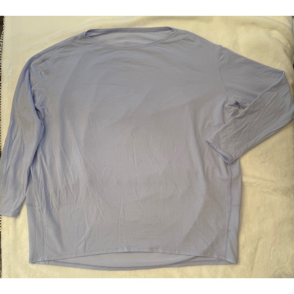 Lululemon Back in Action Long Sleeve Shirt Lavender Purple Curved Hem Top